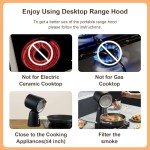 Zomagas Portable Range Hood with 3 Speed Control
