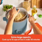 Bella 16-Cup Rice Cooker with Steamer Basket