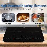 NutriChef Portable Double Induction Cooktop - 1800W