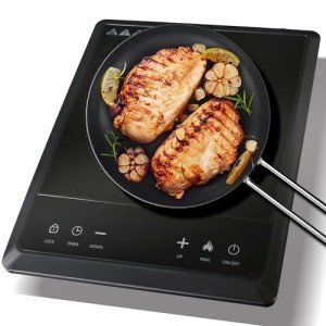 Portable 1600W Induction Cooktop with Touch Control
