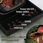 Portable 1600W Induction Cooktop with Touch Control