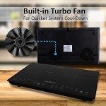 NutriChef Portable Double Induction Cooktop - 1800W
