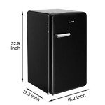 Comfee Retro Mini Refrigerator - 3.3 Cu. Ft. Black