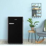 Comfee Retro Mini Refrigerator - 3.3 Cu. Ft. Black