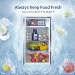 BANGSON Energy Efficient Mini Fridge with Freezer