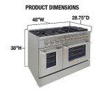 DUURA Elite 48-Inch Gas Range Cooktop with Oven
