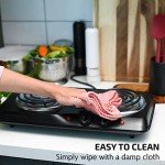 OVENTE 1700W Electric Double Burner Cooktop