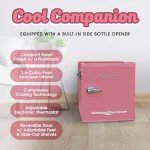 Frigidaire Retro Compact Mini Fridge, Pink