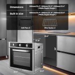 AAOBOSI 24-Inch Convection Electric Wall Oven
