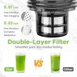 6.1" Cold Press Juicer with High Juice Yield