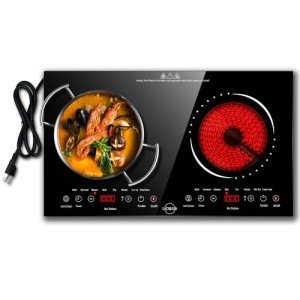 Hobsir 2 Burner Electric Cooktop with Touch Screen