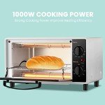 COMFEE' 2-Slice Mini Toaster Oven, Black/White