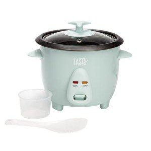Aqua Mini Rice Cooker with Removable Nonstick Bowl