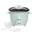Aqua Mini Rice Cooker with Removable Nonstick Bowl