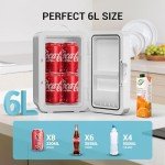 SUAVO Mini Skincare Fridge: 6L Compact Cooler