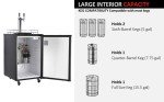 PioneerWorks Dual Tap Beer Kegerator - Stainless Steel