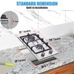 Dual Fuel 2-Burner Propane Gas Stove Top