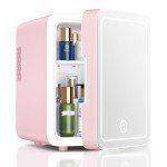 Cute Mini Fridge with Mirror Light for Skin Care