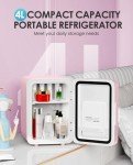 Cute Mini Fridge with Mirror Light for Skin Care