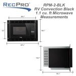 RecPro 1.1 Cu. Ft. Black RV Microwave