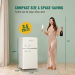 Retro 3.5 Cu.ft Compact Mini Fridge with Freezer