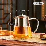 PARACITY 18.6 OZ Glass Teapot with Infuser
