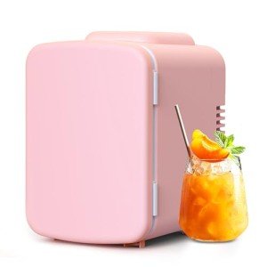 Portable Mini Fridge 4L - Cooler & Warmer, Pink