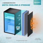 EUHOMY 3.2 Cu.Ft Compact Mini Fridge and Freezer