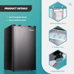 EUHOMY 3.2 Cu.Ft Compact Mini Fridge and Freezer