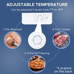 BANGSON 1.1 Cu.ft Compact Upright Freezer - Silver