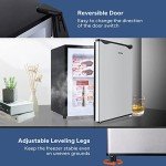 BANGSON 1.1 Cu.ft Compact Upright Freezer - Silver