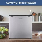 BANGSON 1.1 Cu.ft Compact Upright Freezer - Silver
