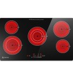 AMZCHEF 36" Electric Cooktop with 5 Burners