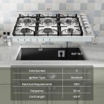 SIMOE 36-Inch Gas Cooktop with 6 Burners