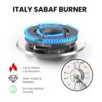 TOPWISH 2-Burner Stainless Steel Gas Cooktop