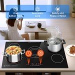 AMZCHEF 36" Electric Cooktop with 5 Burners