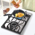 TOPWISH 2-Burner Stainless Steel Gas Cooktop