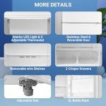 SMETA 30" Top Mount Frost Free Refrigerator 21 Cu. Ft