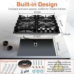 24-Inch Eascookchef Gas Stove Top with 4 Burners