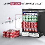 Icyglee 24" Stainless Steel Beverage Refrigerator