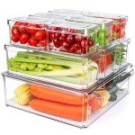 10 Stackable Clear Food Storage Containers Set