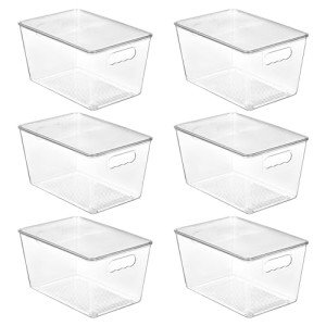 Vtopmart 6 Pack Clear Stackable Storage Bins
