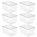 Vtopmart 6 Pack Clear Stackable Storage Bins