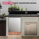 Icyglee 24" Stainless Steel Beverage Refrigerator