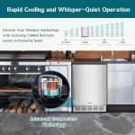 24" Outdoor Beverage Cooler - Stainless Steel Fridge