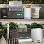 24" Outdoor Beverage Cooler - Stainless Steel Fridge