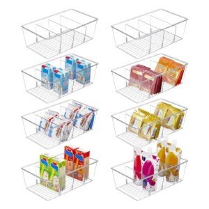 Vtopmart 8 Clear Food Storage Organizer Bins