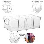 ClearSpace Kitchen Storage Bins with Dividers (2 Pack)
