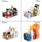 ClearSpace Kitchen Storage Bins with Dividers (2 Pack)
