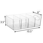 ClearSpace Kitchen Storage Bins with Dividers (2 Pack)